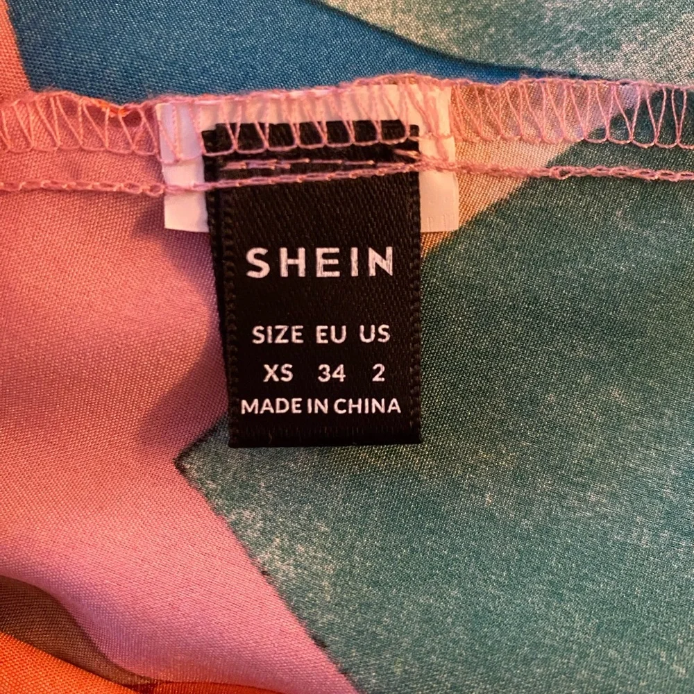 SHEIN Multicolor Abstract Midi Dress- Size XS (2) - Picture 8 of 8